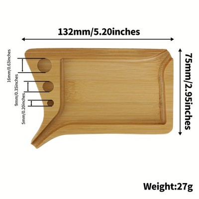 1x Multi-Function Bamboo Rolling Tray Ashtray Cone Loader for Herb Rolling Tasks