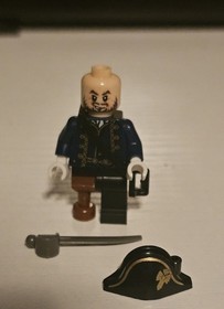 NEW Pirates of the Caribbean Hector Barbossa Pegleg Custom Lego Minifigure 4192