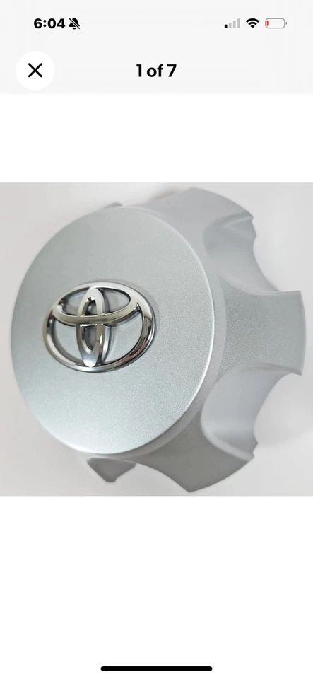 Tapa central plateada 4260B-35020 para Toyota FJ Cruiser 2010-2014 mercado de accesorios Foto 4 de 4