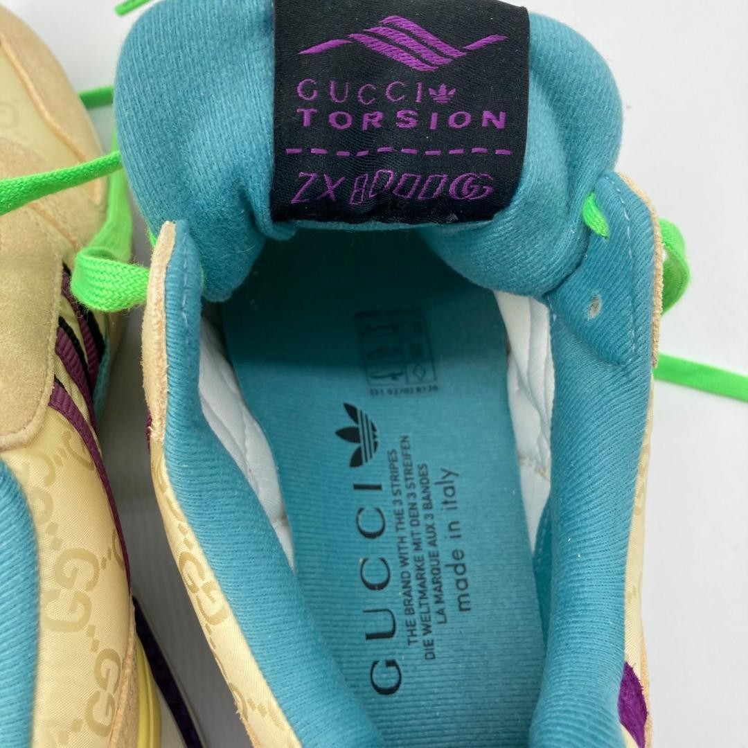 Auth Gucci Leather Lace Up Low cut Sneakers Beige Logo EU36 US6 UK3 Women thumbnail 12