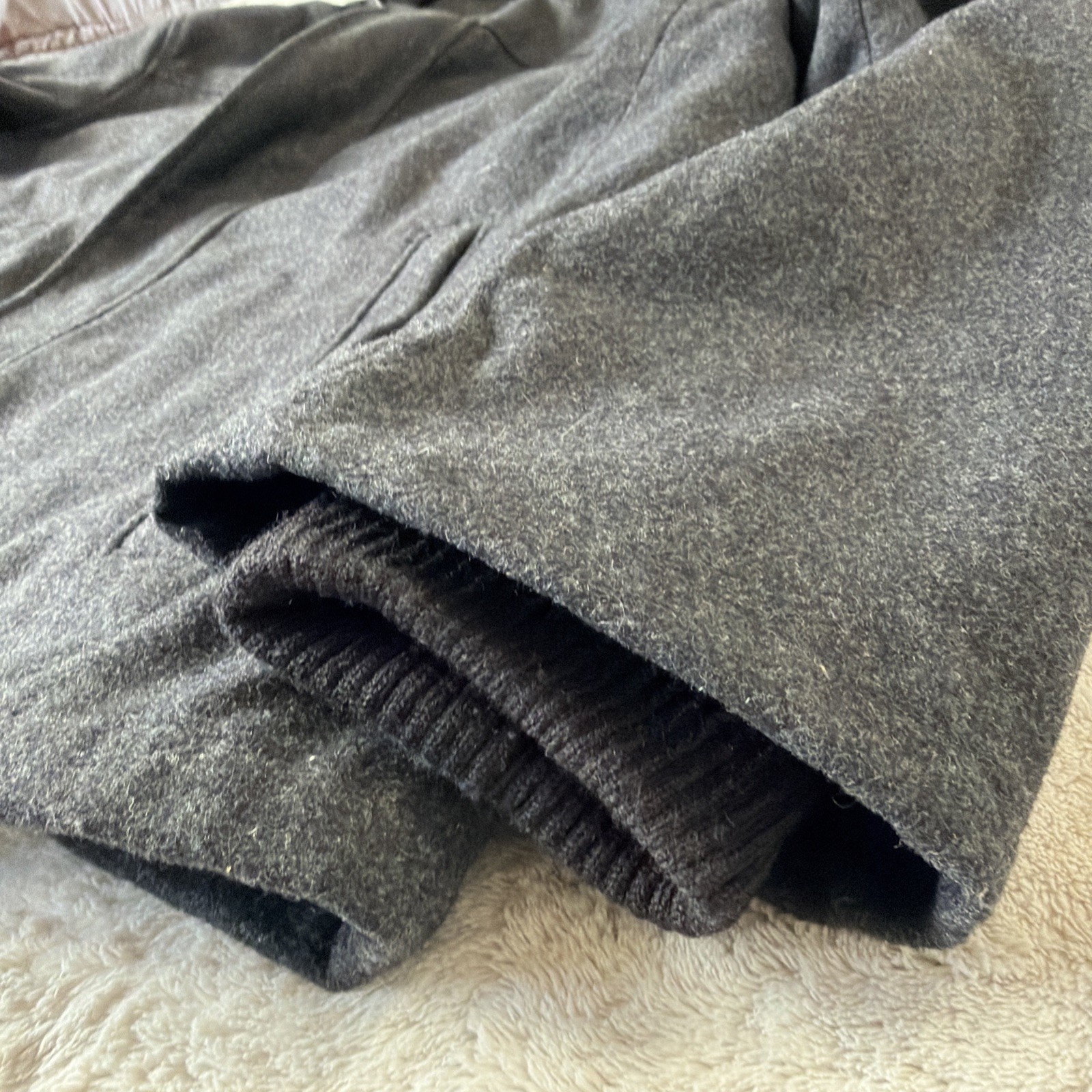 Gap Mens Wool Blend Jacket Car Coat XL Insulated ~ Charcoal Gray Spring Winter image 5
