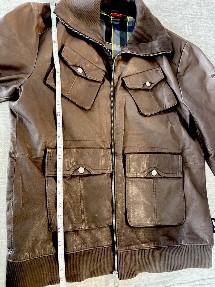 Puma Mini Cooper совершенно кожаный jacke оригинальной мужской кожаная куртка - Изображение 3 из 4
