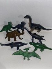 Vintage Mini Rubber Dinosaurs Lot Of 8
