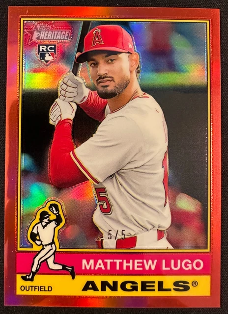 Matthew Lugo 2025 Topps Heritage Baseball High Number Red Chrome SP RC #5/5 #546