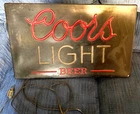 SWEET RARE VINTAGE 1985 COORS LIGHT BEER NEO NEON LIGHT UP SIGN NON WORKING