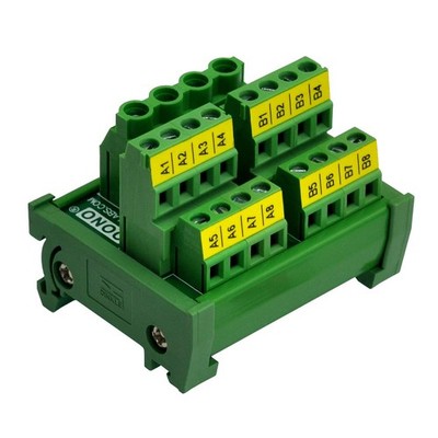 1 PCS Screw Terminal Block Power Distribution Module 2x8 Position DIN Rail Mount