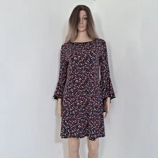 MSK Dress Women's Small Colorful Polka Dots Stretch