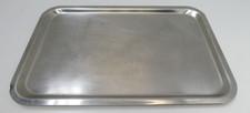 VINTAGE METAL STAINLESS STEEL COMMERCIAL FOOD SERVING TRAY