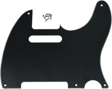 5-Hole Vintage Telecaster Pickguard, Black 3-Ply Scratch Plate