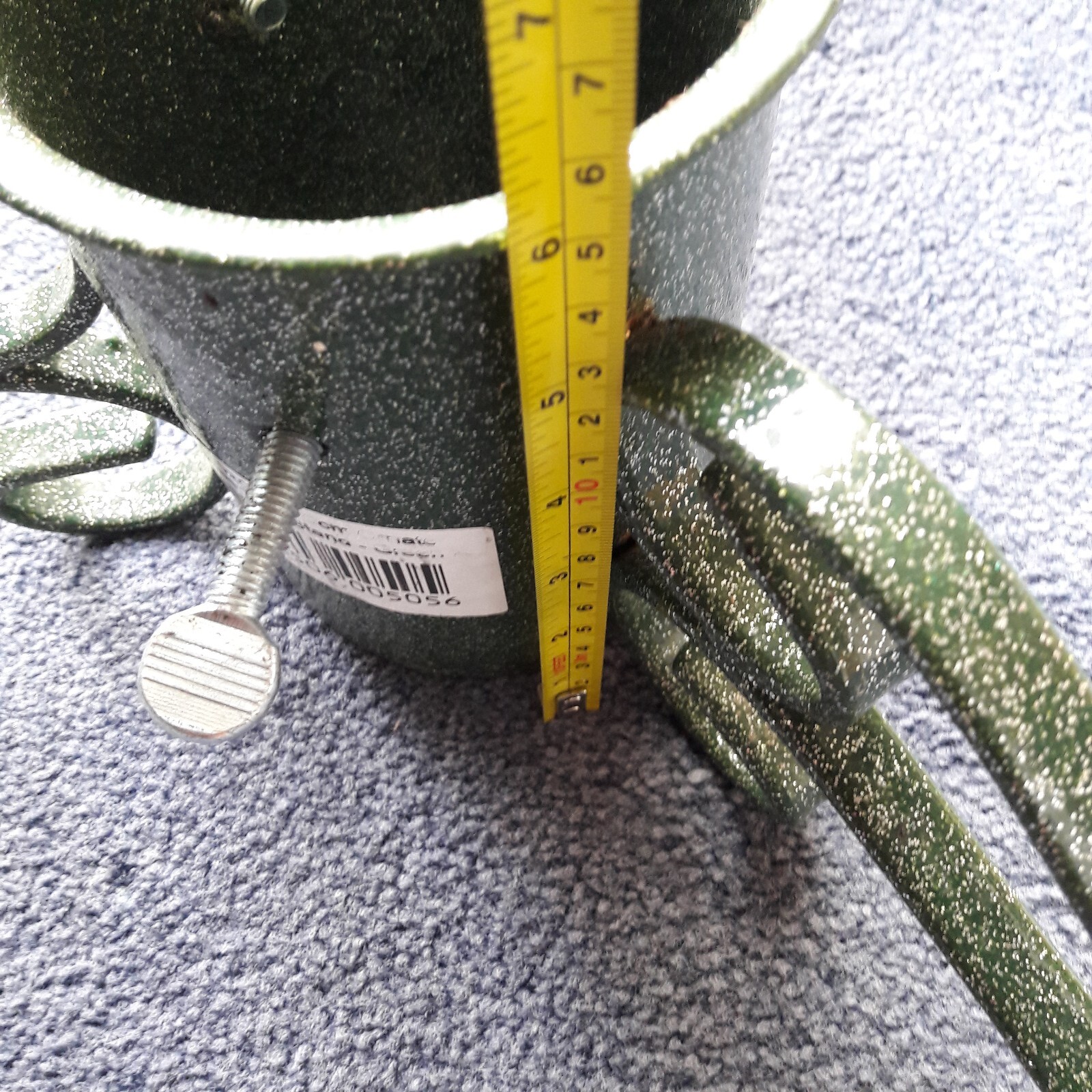 Green sparkly Metal Real Christmas Xmas Traditional Tree Stand Base