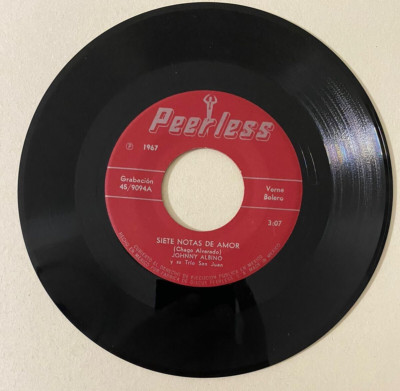 JOHNNY ALBINO -SIETE NOTAS DE AMOR / AMOR QUE MALO ERES- 1967 MEXICAN 7¨ SINGLE