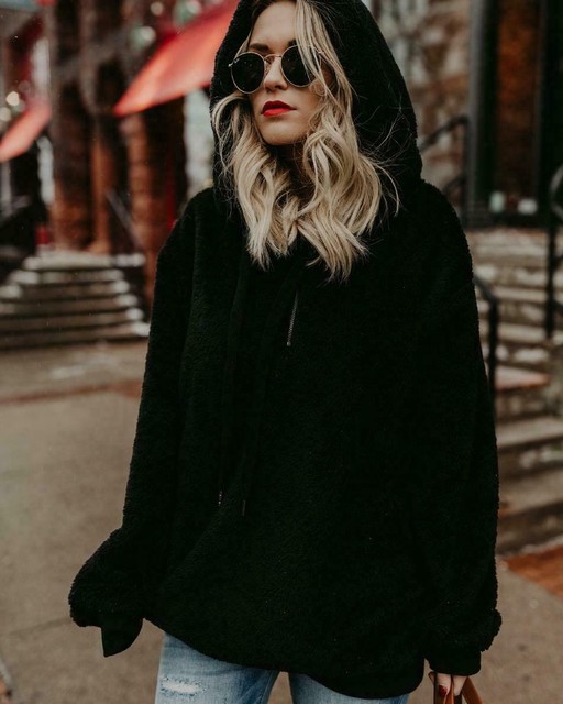 fleece fluffy pullover