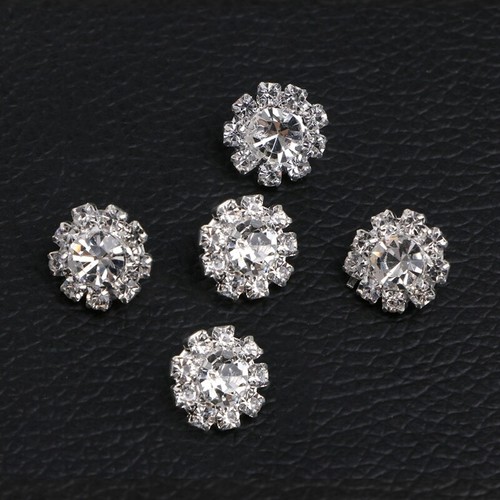 5Pcs 12mm Round for Rhinestone Shank Button Sewing Craft Embellishment DIY - Picture 2 of 7