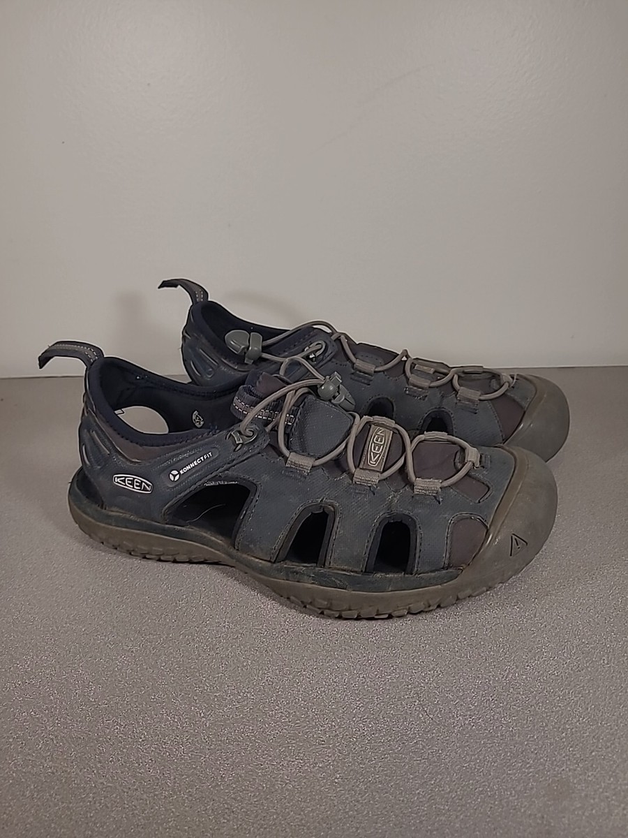 KEEN SOLR Sandals Men Size Blue Grey Waterproof Hiking Shoes