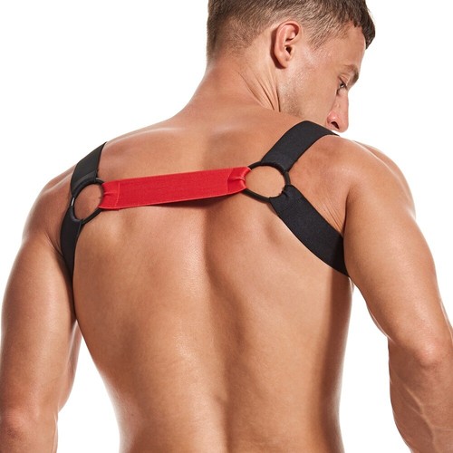 Arnés de neopreno para hombre cinturón sujetador corporal correa de pecho ropa de club protector muscular - Imagen 15 de 21