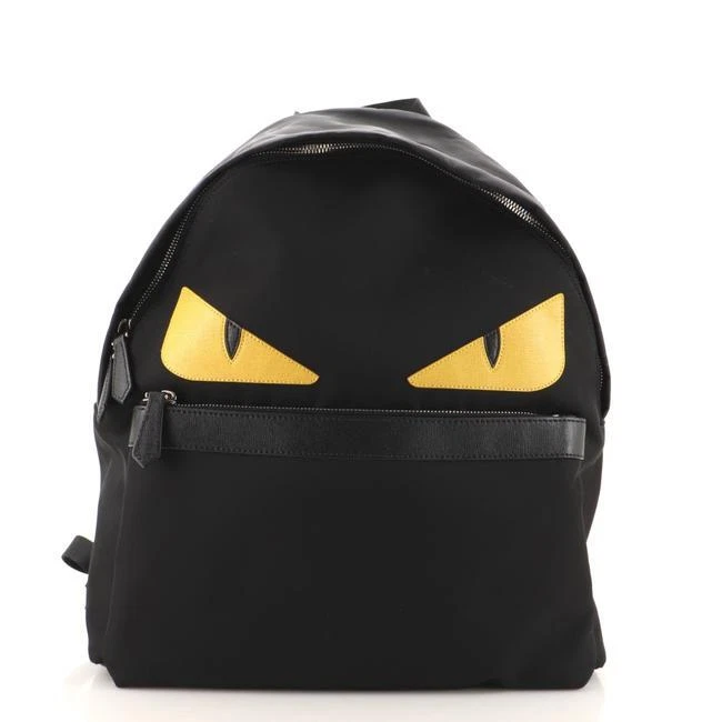 Fendi Allover Logo Print Backpack with Monster eyes 