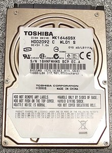 * TOSHIBA Disk Drive MK1646GSX HDD2D92 160GB, Intern, 5400rpm, SATA, 2.5'' HDD
