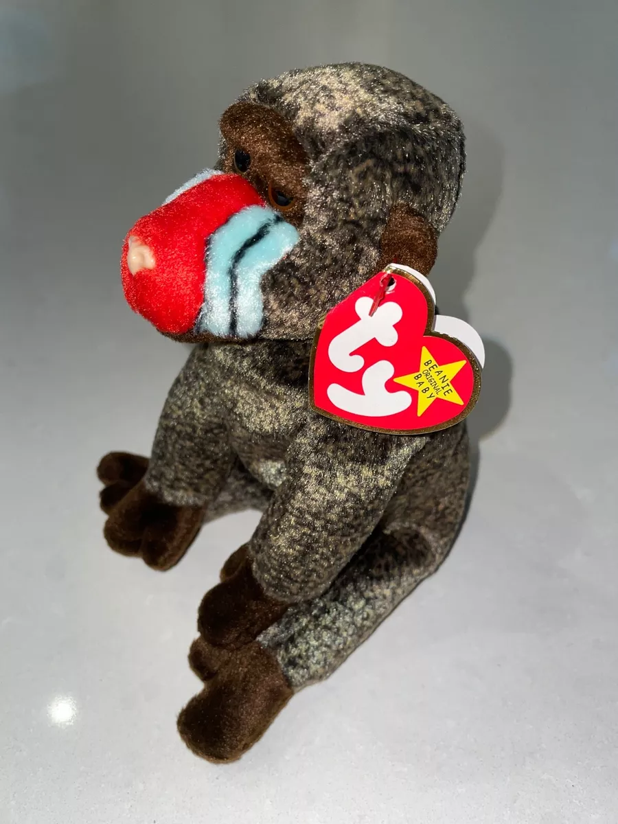 Ty Beanie Baby Cheeks the Baboon Tag Errors