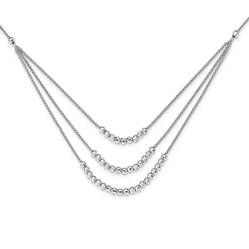Multi layer sales necklace sterling silver