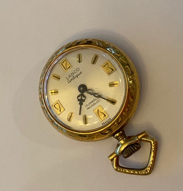 Vintage Women's Lanco Antique France Incabloc 17 Jewels Pocket