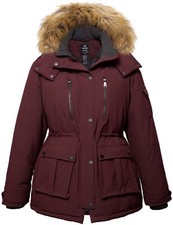 Wantdo Women's Plus Size Winter Coat Water Repllent Warm Thicken Puffer Jacket