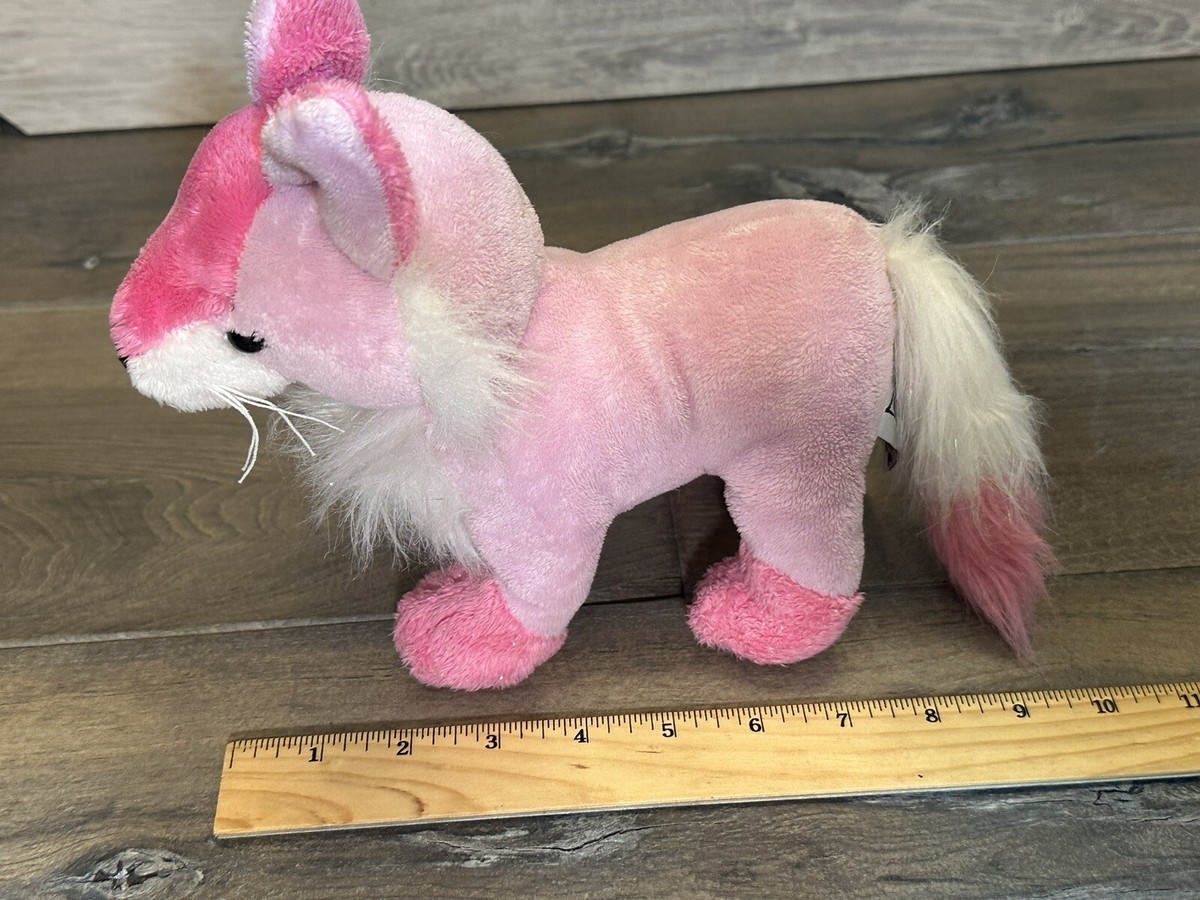 Ganz Webkinz FrooFroo Fox HM675 -Pink and White Mixed Plush