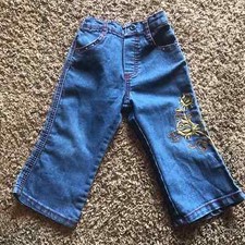 Jeans embroidered girls 12 m medium wash