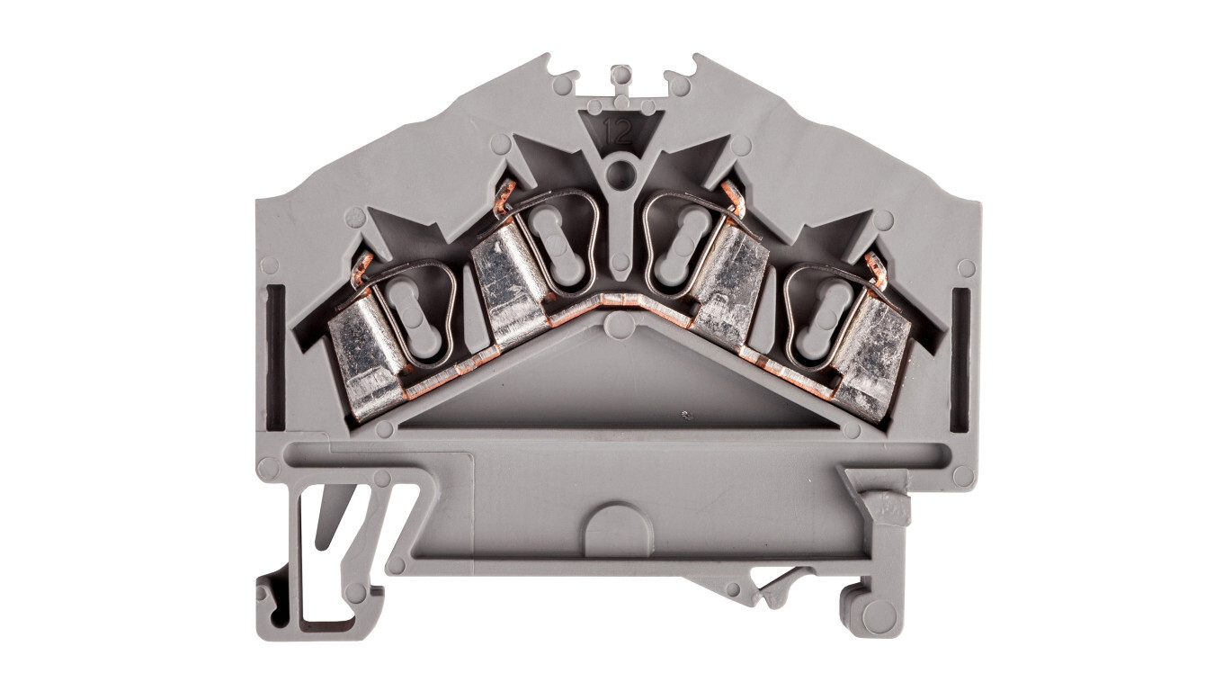 4-wire rail terminal block 2.5mm2, gray 280-646 /T2UK
