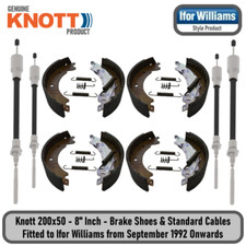Genuine Knott Detachable Brake Cable and Shoe Kit for Ifor Williams LT85G