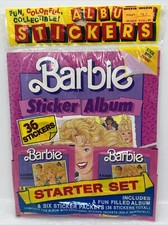 Vintage 1980s Panini Barbie Starter Sticker Set SEALED 6 Sticker Packets ToysRUs