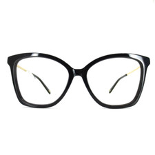 Nine West Sunglasses NW643S 001 Black Gold Cat Eye Frames 58-16-140