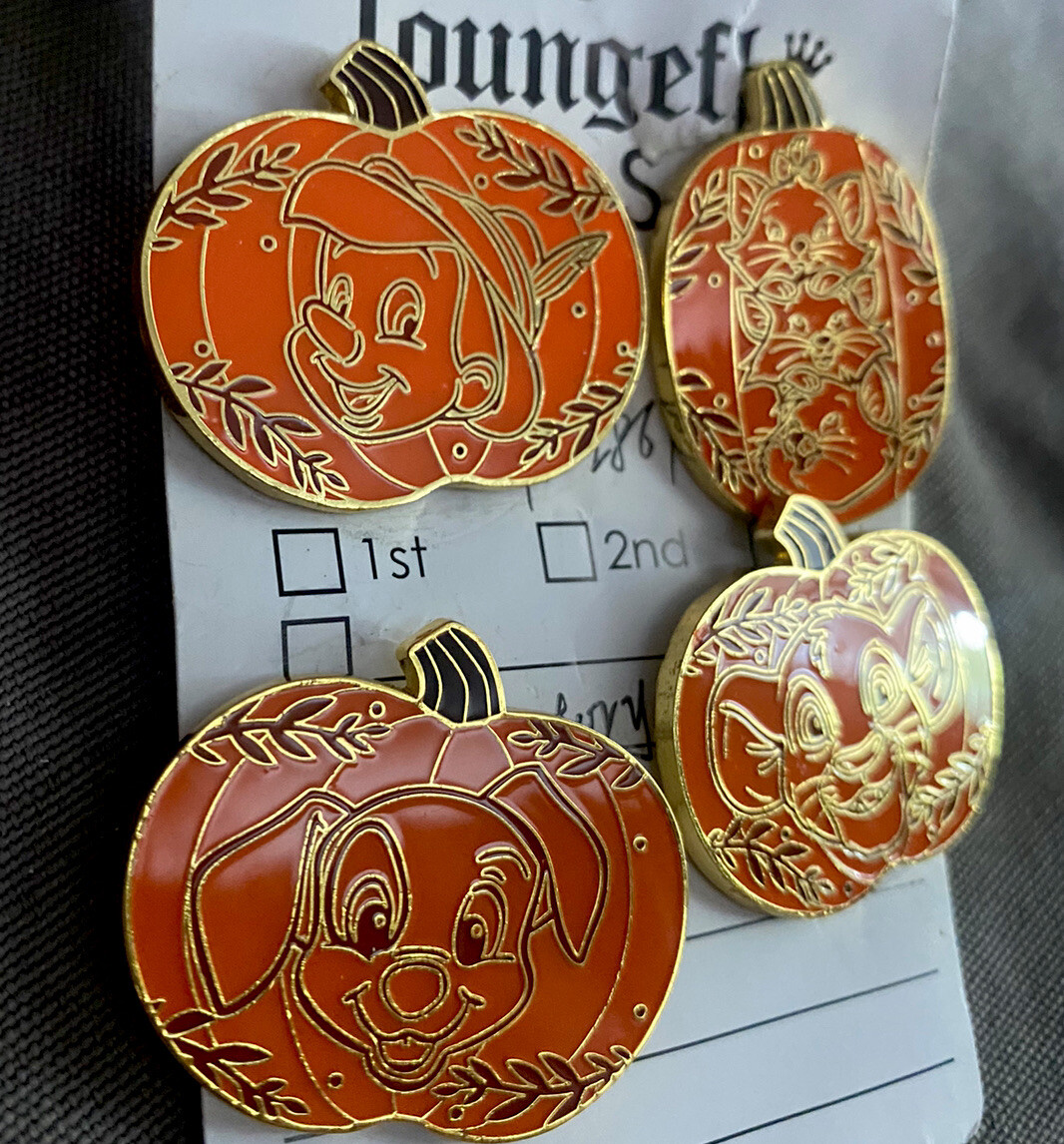 Loungefly Disney Halloween Pumpkin Pin Pinocchio 101 Dalmatians Lion King