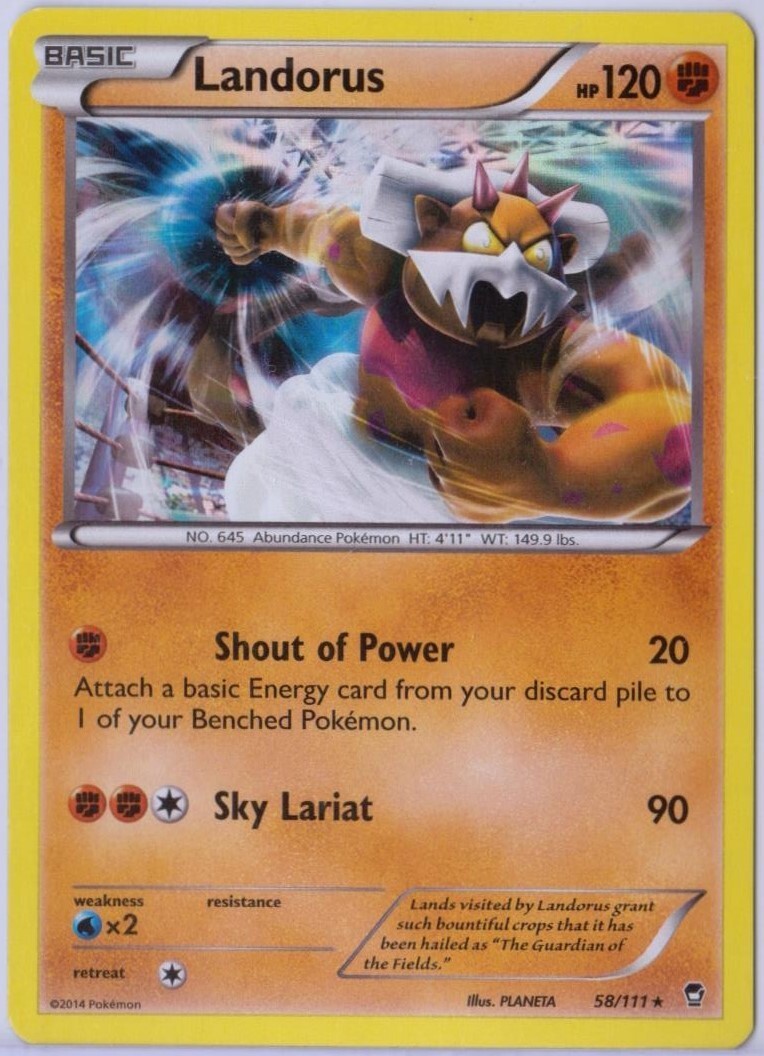 Landorus - 58/111 - Holo Rare - XY: Furious Fists - Pokémon - LP