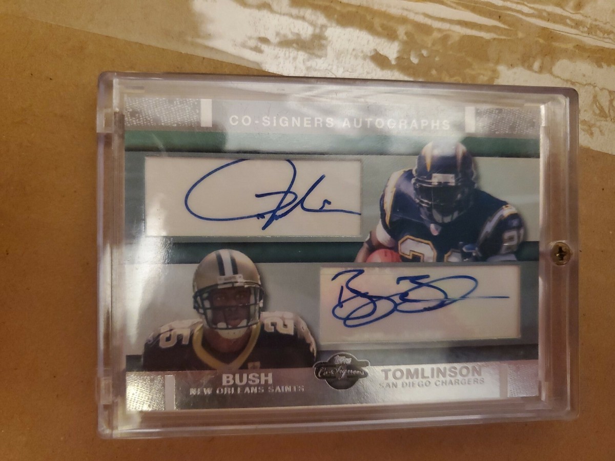 LaDainian Tomlinson Reggie Bush 2007 Topps Co-Signers Autograph