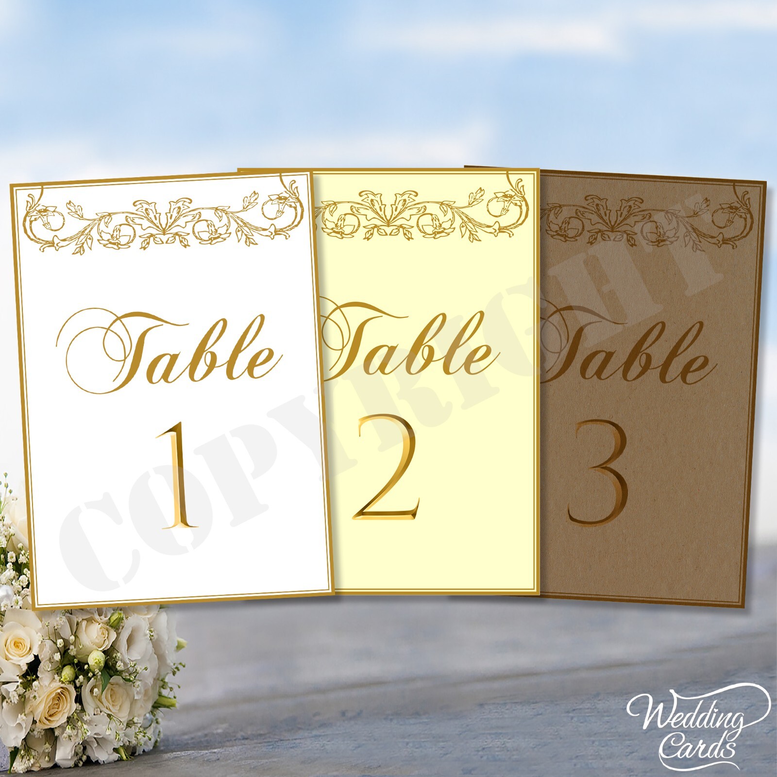 Personalised Wedding Top Table Number Cards Celebration Names Decoration Set