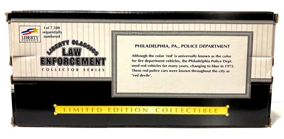 Liberty Classics 1955 Chevy Sedan Delivery Philadelphia Police Diecast 1:25 - Image 3 of 4