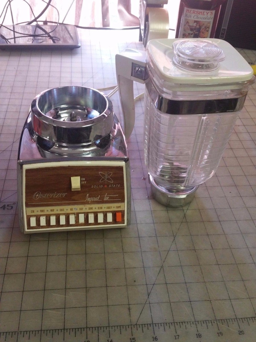 Vintage Osterizer Blender Imperial Solid State 10 Speed Chrome