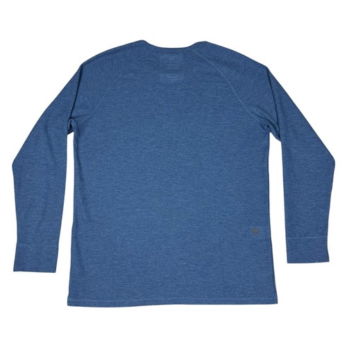 Mack Weldon Shirt Mens XL Waffle Knit Warmknit Wool Blue Golf Hiking Thermal - Picture 3 of 12