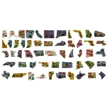 US State Travel Embroidered Iron On Patches All 50 States Available - Tourist