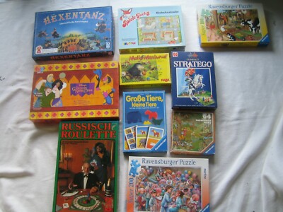 Konvolut Spiele für Jung und Alt -Hexentanz-Stratego-Moly Maulwurf-Einbahnstraße