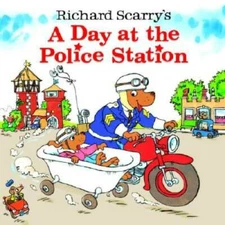 Richard Scarry's A Day at the Police Station (Look-Look) - Paperback - GOOD