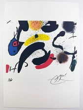 Joan Miro Original Vintage Art Print Lithograph Signed Limited with COA