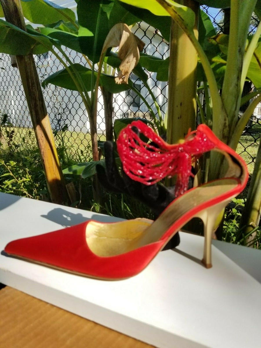 Giuseppe Zanotti 赤ネイビー ポインテッドトゥハイヒール Giuseppe Zanotti 赤ネイビー ポインテッドトゥハイヒール
