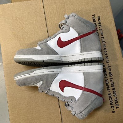 Nike Dunk SE High Athletic Club - Light Smoke Grey Gym Red Size