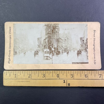 Ancient Order of United Workmen Lodge Stereoview Los Angeles CA c1885 X3736