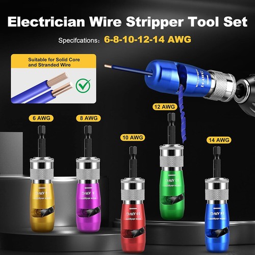 Wire Stripper for Drill Wire Stripping and Twisting Tool Upgrade Electrical NEW. - Picture 3 of 12