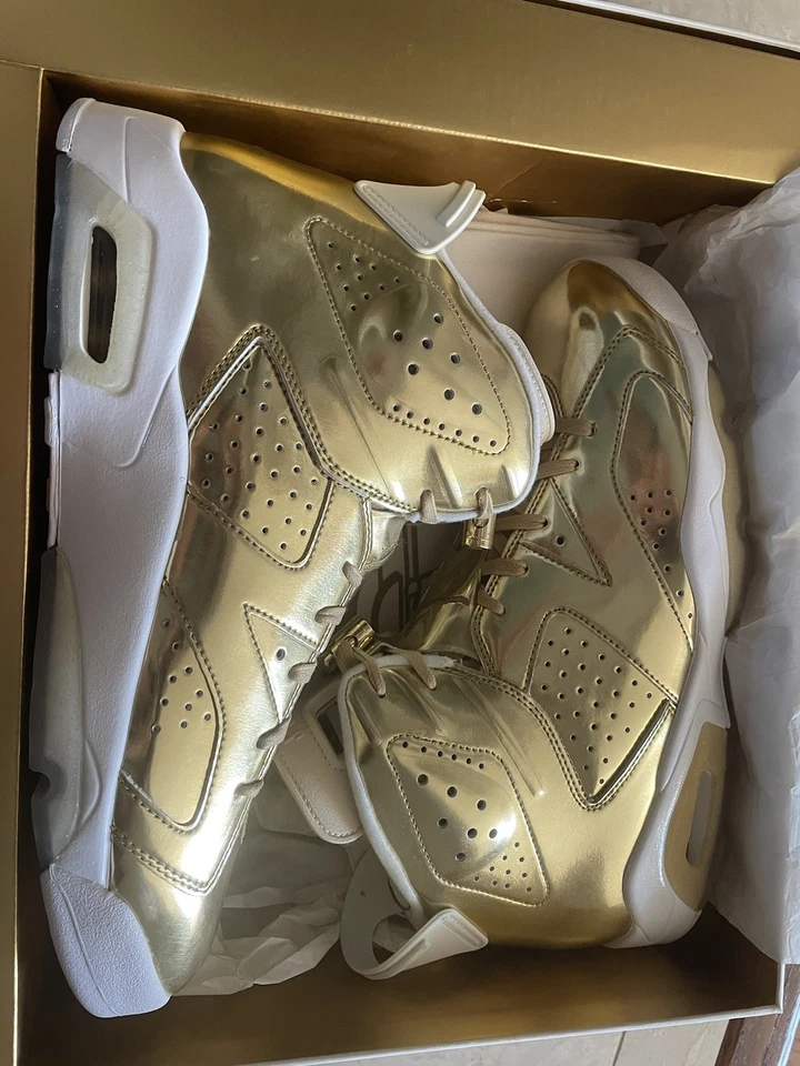 NUEVO NIKE AIR JORDAN 6 RETRO PINNACLE METÁLICO DORADO-BLANCO Talla 11 [854271-730] Foto 4 de 4