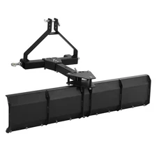 3-Point Rear Grader Blade, 52" Heavy-Duty Steel Scraper for Landscaping