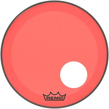 Remo Powerstroke P3 Colortone Red Resonant Bass Drum Head 5" Offset Hole 20 in.