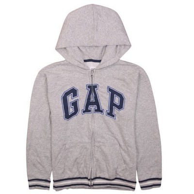 GAP Kinder Jungen grau Full Zip Hoodie XXL Baumwollmischung Freizeit Sweatshirt